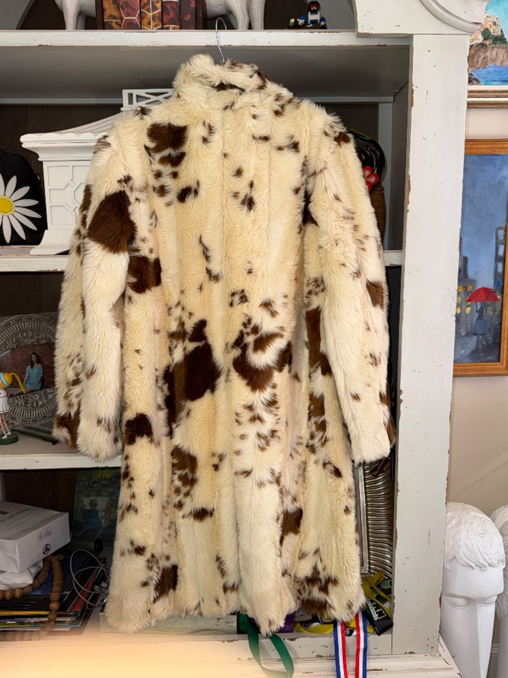 Maeve Anthropologie Medium M Grand Glam faux fur coat - Picture 8 of 8